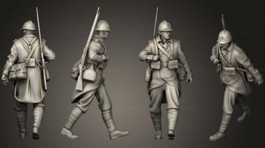 Military figurines French soldier 2 3d model